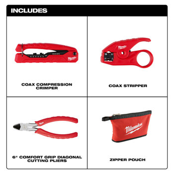 Milwaukee 48-22-8103 Coax Install Kit - 6 in - 84832