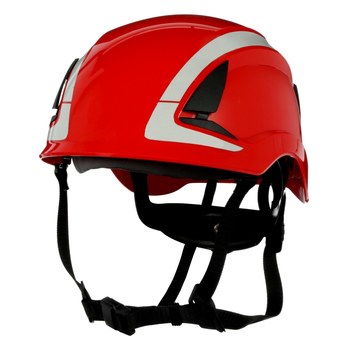 3M SecureFit Safety Helmet X5005X-ANSI Red-Unvented-Reflective