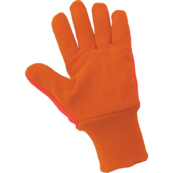 Global Glove Cotton Corded with Impact Protection Orange One Size Cotton/Polyester Work Gloves - C19OCPB