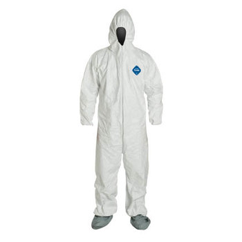 Picture of Dupont TY122S White Small Tyvek Chemical-Resistant Coveralls (Main product image)