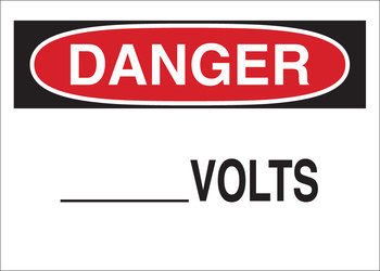 Picture of Brady B-120 Fiberglass Reinforced Polyester Rectangle White English Electrical Safety Sign part number 47170 (Main product image)