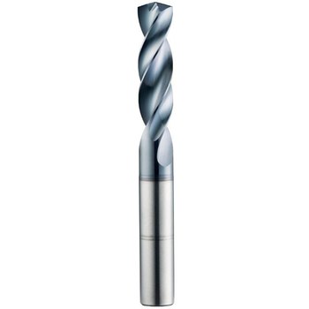 Carbide 10 mm Shank Diameter KYOCERA 865-3898AG5067 High Performance Extra Length Drill 10xD 180 mm Length 128.7 mm Cutting Length Altin Nano 135 Degree Cutting Angle 
