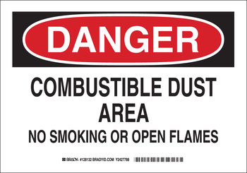 Picture of Brady B-401 Polystyrene Rectangle White English Flammable Material Sign part number 128134 (Main product image)