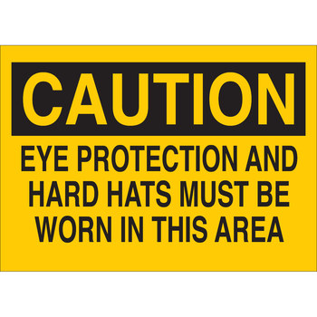 Picture of Brady B-120 Fiberglass Reinforced Polyester Rectangle Yellow English PPE Sign part number 69229 (Main product image)