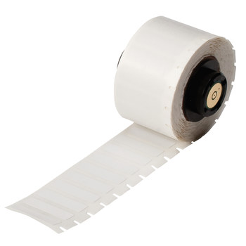 Picture of Brady White Self-Extinguishing PVF Thermal Transfer PTL-15-437 Die-Cut Thermal Transfer Printer Label Roll (Main product image)