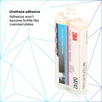 3M Duramix 04747 Two-Part Amber Urethane Adhesive - Liquid 47.3 mL Cartridge - Super-Fast