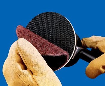 3M Scotch-Brite PR-DC Non-Woven Aluminum Oxide Deburring Disc - Very Fine Grade - 6 in Diameter - 28172