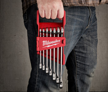 Milwaukee 48-22-9406 Ratcheting Combination Wrench Set - Chrome Vanadium Steel