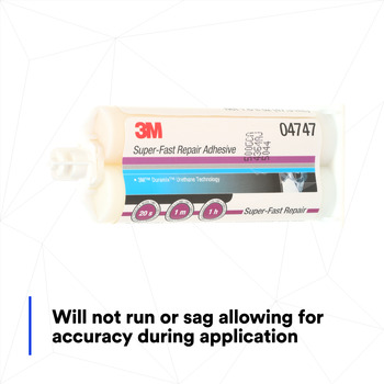 3M Duramix 04747 Two-Part Amber Urethane Adhesive - Liquid 47.3 mL Cartridge - Super-Fast