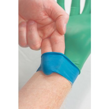 Ansell Microflex 93-360 Green X-Small Powder Free Disposable Gloves - Class 100 Rating - Textured Finish - 8 mil Thick - 93360060