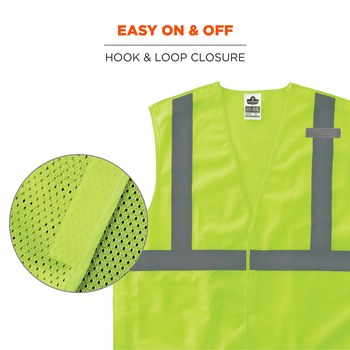Ergodyne Glowear High-Visibility Vest 8215BA 21075 - Size Large/XL - High-Visibility Lime