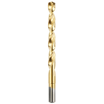 Milwaukee Thunderbolt 25/64 in Drill Bit 48-89-2222 - Right Hand Cut - Split 135° Point - Titanium Nitride Finish - 5.9 in Overall Length - Titanium Coated