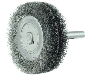 Weiler Bore-Rx 17218 Wheel Brush - 3 in Dia - Crimped Steel Bristle
