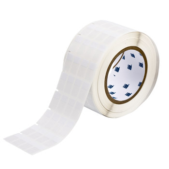 Picture of Brady Clear / White Self-Extinguishing, Self-Laminating Vinyl Thermal Transfer THT-113-427-5 Die-Cut Thermal Transfer Printer Label Roll (Main product image)