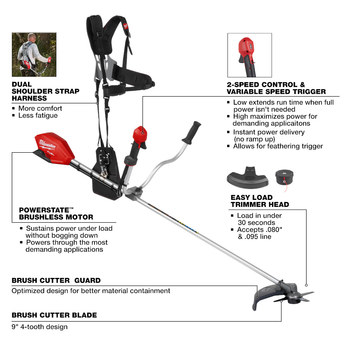 Milwaukee M18 FUEL Brush Cutter 3015-20 - 16 in Cut Diameter