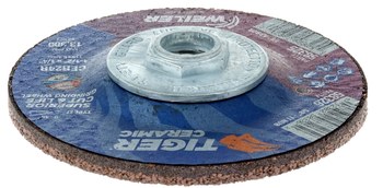 Weiler Tiger Ceramic Grinding Wheel 58326 - 4 1/2 in - Ceramic - 24