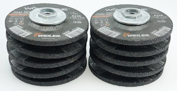 Weiler Wolverine Surface Grinding Wheel 56454 - 4-1/2 in - Aluminum Oxide - 24 - R