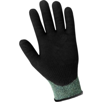 Global Glove Samurai Glove CR677 Green/Black Medium Cut-Resistant Gloves - ANSI A7 Cut Resistance - Nitrile Palm & Fingers Coating - CR677-8(M)