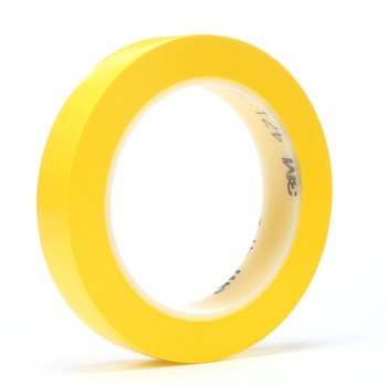 3M 471 Yellow Marking Tape - 1 1/2 in Width x 36 yd Length - 5.2 mil Thick - 03129