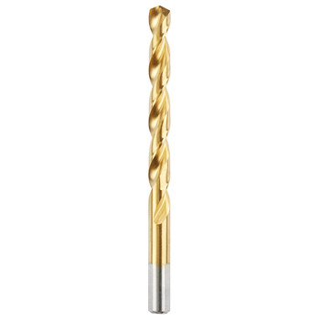 Milwaukee Thunderbolt 23/64 in Drill Bit 48-89-2220 - Right Hand Cut - Split 135° Point - Titanium Nitride Finish - 6.75 in Overall Length - Titanium Coated