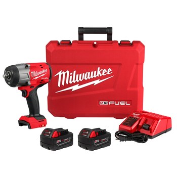 Milwaukee M18 FUEL High Torque Impact Wrench w/ Friction Ring Kit 2967-22 - Li-Ion Battery - 1100 ft/lb Max