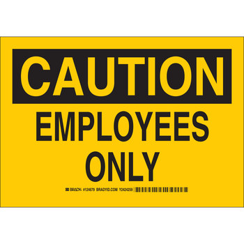 Picture of Brady B-401 High Impact Polystyrene Rectangle Yellow English Restricted Area Sign part number 124678 (Main product image)