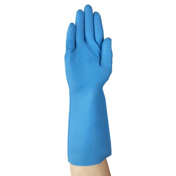 Ansell AlphaTec 37-210 Blue 8 Unsupported Chemical-Resistant Glove - 12.6 in Length - 8 mil Thick - 37-210-8
