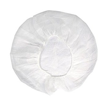Picture of Ansell 67-221 White Universal Polyethylene Bouffant Cap (Main product image)