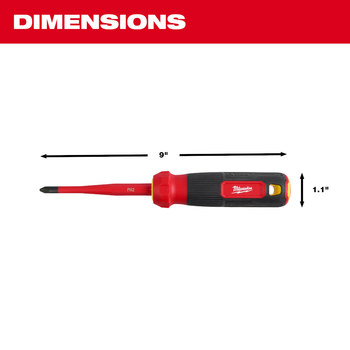 Milwaukee 48-22-2216 4-in-1 Slim Tip Multi-Bit Screwdriver - 12.68 in - 84808