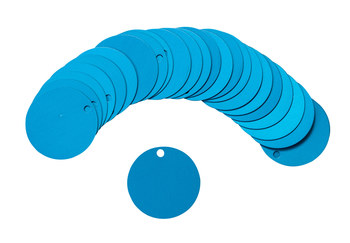 Picture of Brady Blue Circle Aluminum 87606 Blank Valve Tag (Main product image)
