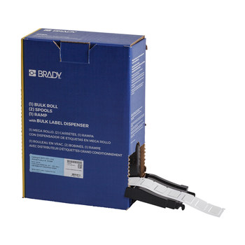 Picture of Brady PermaSleeve White Polyolefin Thermal Transfer BM-375-1-312 Heat Shrink Wire & Cable Labels (Main product image)