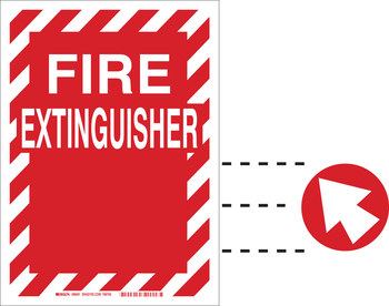 Picture of Brady B-120 Fiberglass Reinforced Polyester Red English Fire Equipment Sign part number 70855 (Main product image)