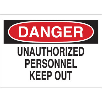 Picture of Brady B-120 Fiberglass Reinforced Polyester Rectangle White English Restricted Area Sign part number 95382 (Main product image)