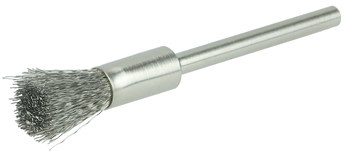 Weiler Stainless Steel Cup Brush - Shank Attachment - 3/16 in Diameter - 0.003 in Bristle Diameter - 26099