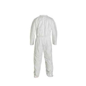 DuPont Disposable General Purpose & Work Coveralls TY120SWHMD002500 - Size Medium - White