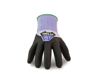 HexArmor Helix 2088 Blue/Black 6 Seamless Coated Cut-Resistant Gloves - ANSI A4 Cut Resistance - Nitrile Foam Three-Quarter Palm and Finger Coating - 2088-XS (6)