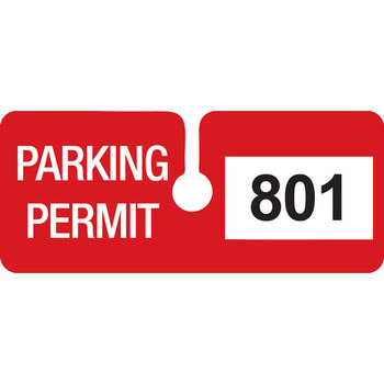 Picture of Brady 96296 Red Vinyl Pre-Printed Vehicle Hang Tag (Main product image)