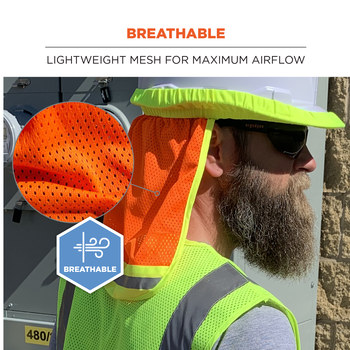 Ergodyne GloWear 8005 Orange Polyester Neck Shade - Outer Cap/Hat - 720476-29051