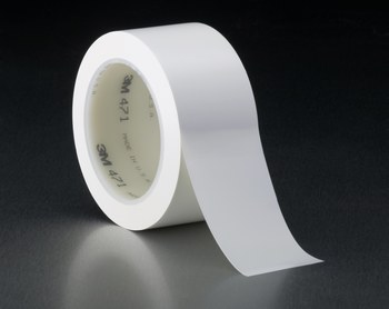 3M 471 White Marking Tape - 3/4 in Width x 36 yd Length - 5.2 mil Thick - 03135