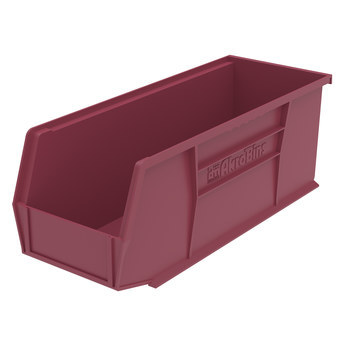 Picture of Akro-Mils 30224 Akrobin 30 lb Berry Industrial Grade Polymer Hanging / Stacking Storage Bin (Main product image)