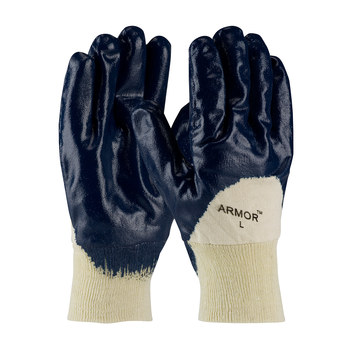 Picture of PIP ArmorTuff 56-3151 Blue Large Nitrile Supported Chemical-Resistant Gloves (Main product image)