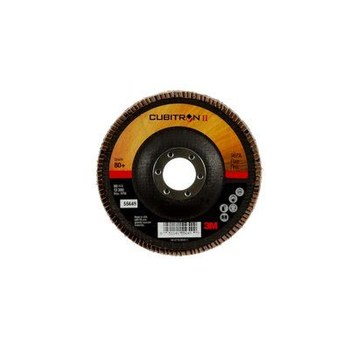 3M Cubitron II 967A Type 29 Flap Disc 55649 - Ceramic Aluminum Oxide - 4 1/2 in - 80+ - Medium