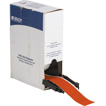 Picture of Brady Orange Reflective Indoor / Outdoor Thermal Transfer BM71C-2000-584-OR Continuous Thermal Transfer Printer Label Roll (Main product image)