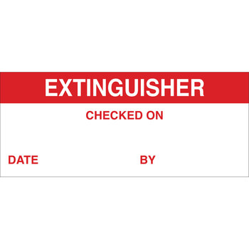 Picture of Brady Red on White Laminated, Write-On Polyester WOX-23 Maintenance Label (Main product image)