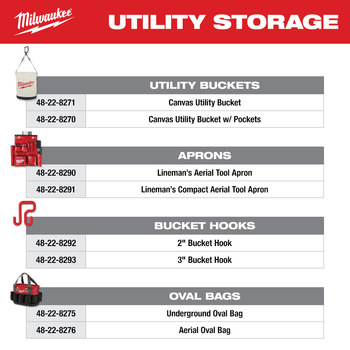 Milwaukee Red 2 in Polymer Bucket Hook - 48-22-8292