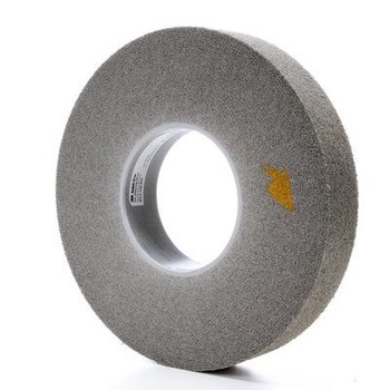 3M Scotch-Brite XL-WL Convolute Silicon Carbide Hard Deburring Wheel - Fine Grade - Arbor Attachment - 12 in Diameter - 5 in Center Hole - 2 in Thickness - 05139