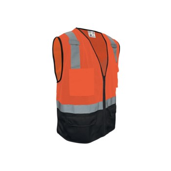 Global Glove FrogWear High-Visibility Vest GLO-049/LG - Size Large - Orange - GLO-049 LG