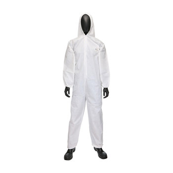 Picture of PIP Posi-Wear UB 3706 White 3XL Polyethylene/Polypropylene Chemical-Resistant Coveralls (Main product image)