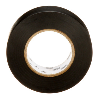 3M Temflex 165BK4A Black Electrical Tape - 0.75 in x 60 ft - 6 mil Thick - 92568
