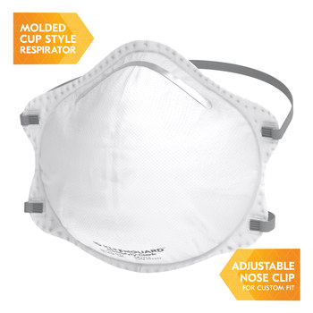 Ansell KleenGuard Particulate Respirator 3300, RA3315 54625 - Size Standard - White